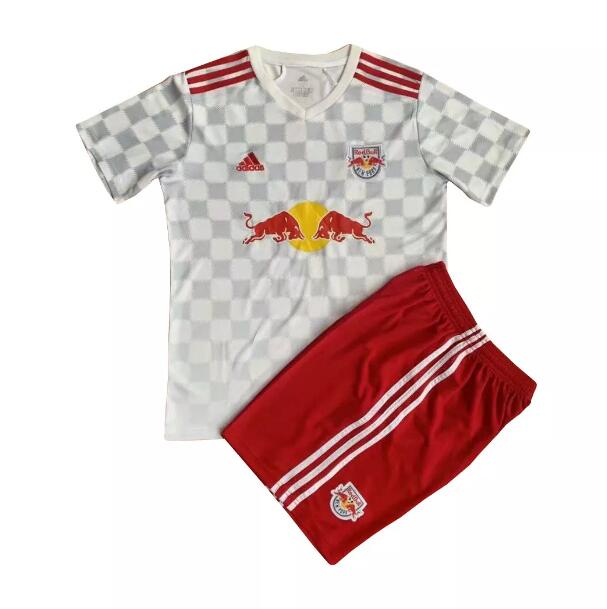 Kids New York Red Bulls 2021/22 Home Soccer Kits Shirt With Shorts